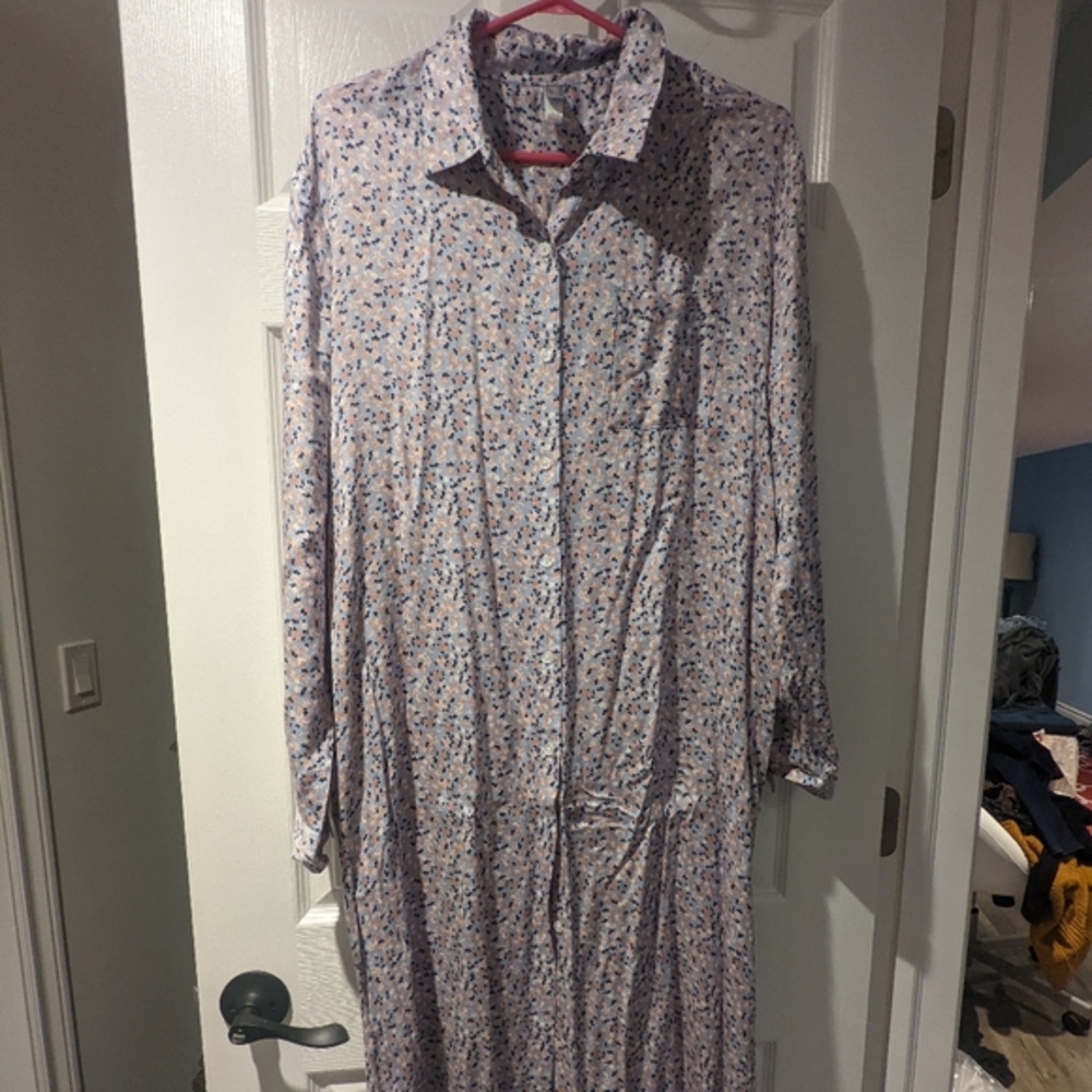 Miiyu Button Down Sleep Dress